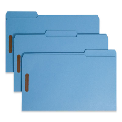 Top Tab Colored Fastener Folders | Legal, Blue