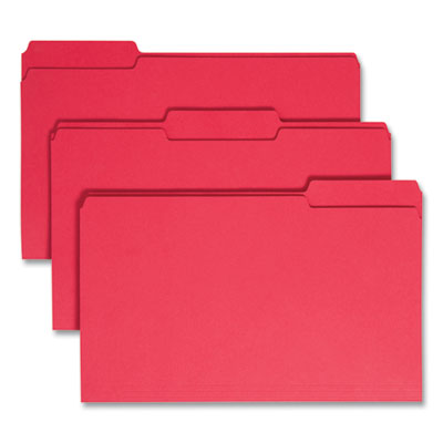 Colored File Folders | Legal, Red, 100/Box