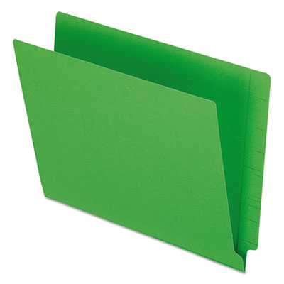 Colored End Tab Folders | Letter, Green, 100/Box