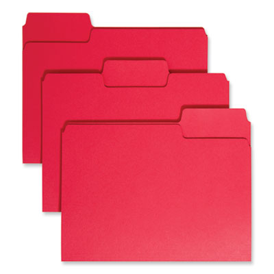 SuperTab Colored File Folders | Red, 100/Box