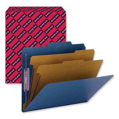 Six-Section Pressboard Classification Folders|Blue