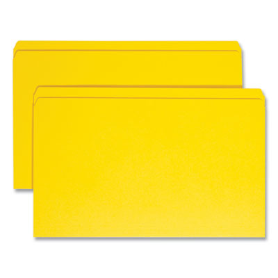 Reinforced Top Tab Colored File Folders | Yellow