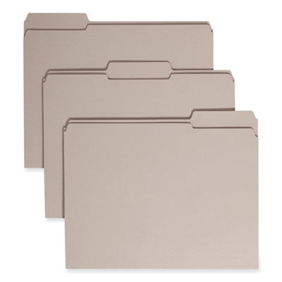 Reinforced Top Tab Colored File Folders | Gray