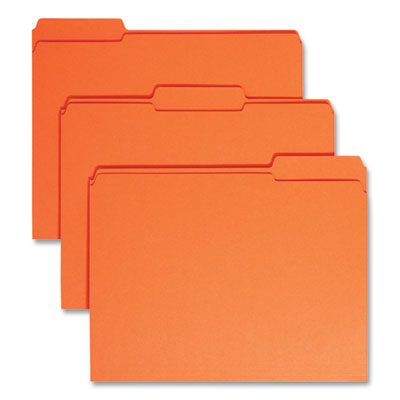 Reinforced Top Tab Colored File Folders | Orange