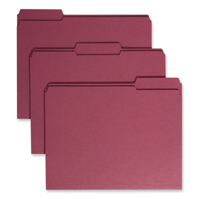 Reinforced Top Tab Colored File Folders | Maroon
