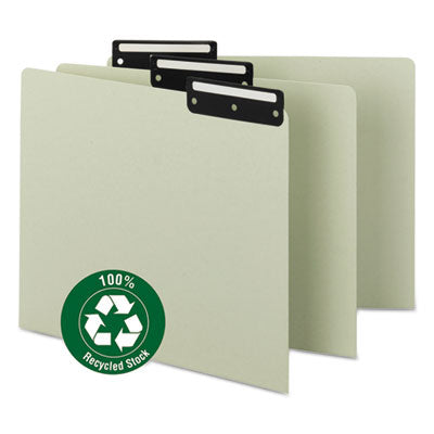 Recycled Blank Top Tab File Guides | Green, 50