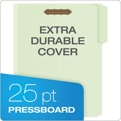 Heavy-Duty Pressboard Folders | Green, 25/Box