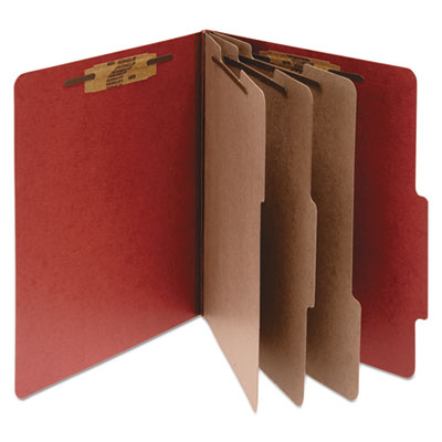 Pressboard Classification Folders | 4" | Red