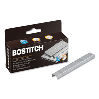 Bostitch® Premium Standard Staples, 0.25" Leg, 0.5" Crown, Steel, 5,000/box