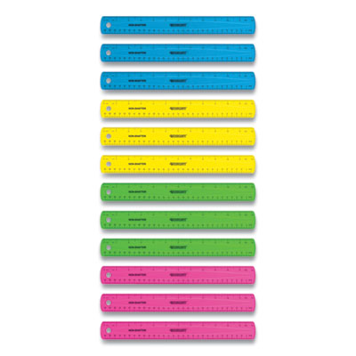 Non-Shatter Flexible Ruler | Assorted | 12-Box