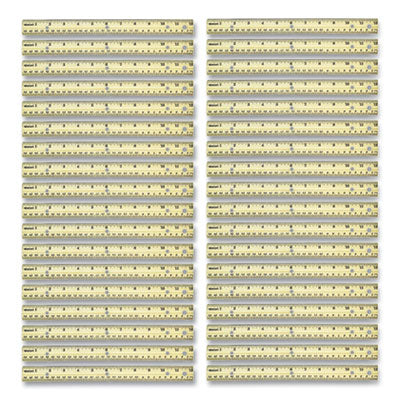 Three-Hole Punched Wood Ruler | 12" | 36-Box