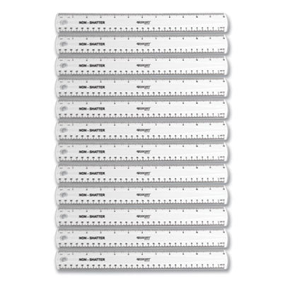 Non-Shatter Flexible Ruler | 12" | Clear | 12-Box