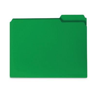 Smead Top Tab Poly Colored File Folders | Green