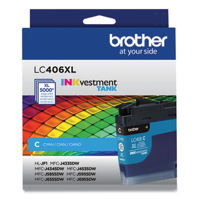 LC406XLCS High-Yield Ink | Cyan, 5,000 Pages