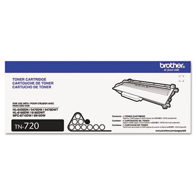 Brother TN720 Toner | Black, 3,000 Pages