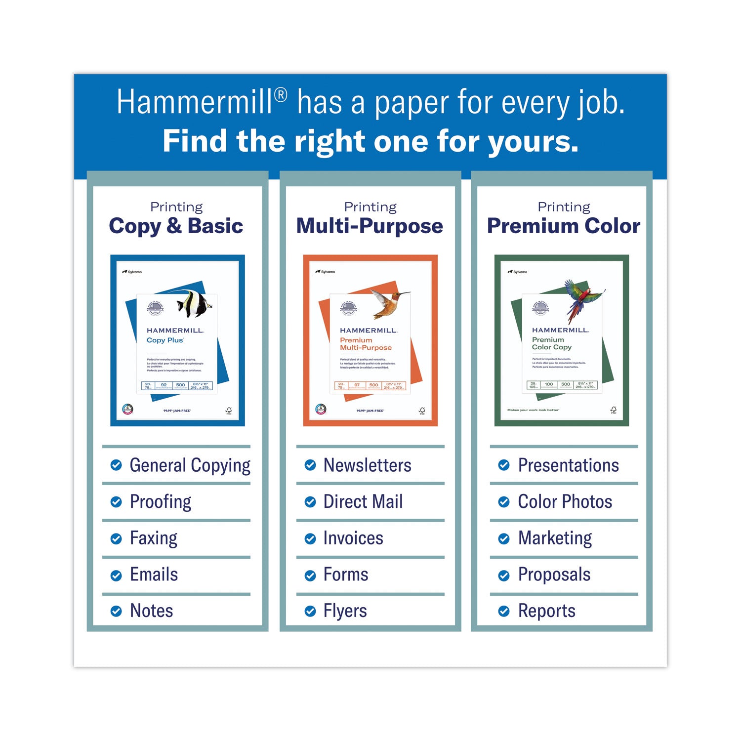 Hammermill® Copy Plus Print Paper, 92 Bright, 20 lb Bond Weight, 8.5 x 11, White, 500 Sheets/Ream, 10 Reams/Carton