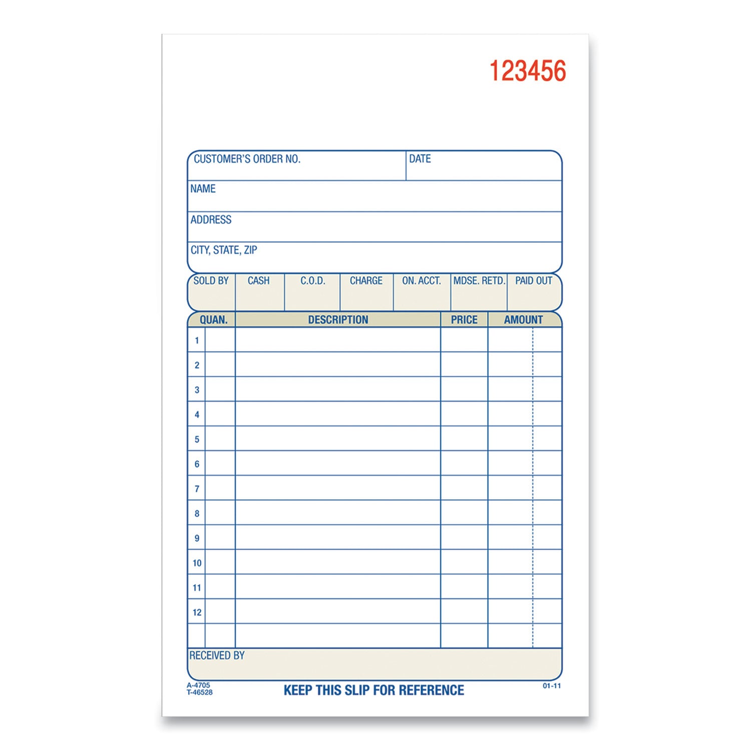 Multipart Sales Order Pad | 3-Part | 10 Pads/Carton