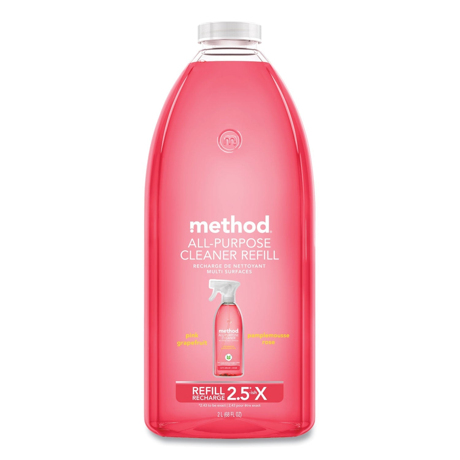 Method® All Surface Cleaner, Grapefruit Scent, 68 Oz Plastic Bottle, 6/carton