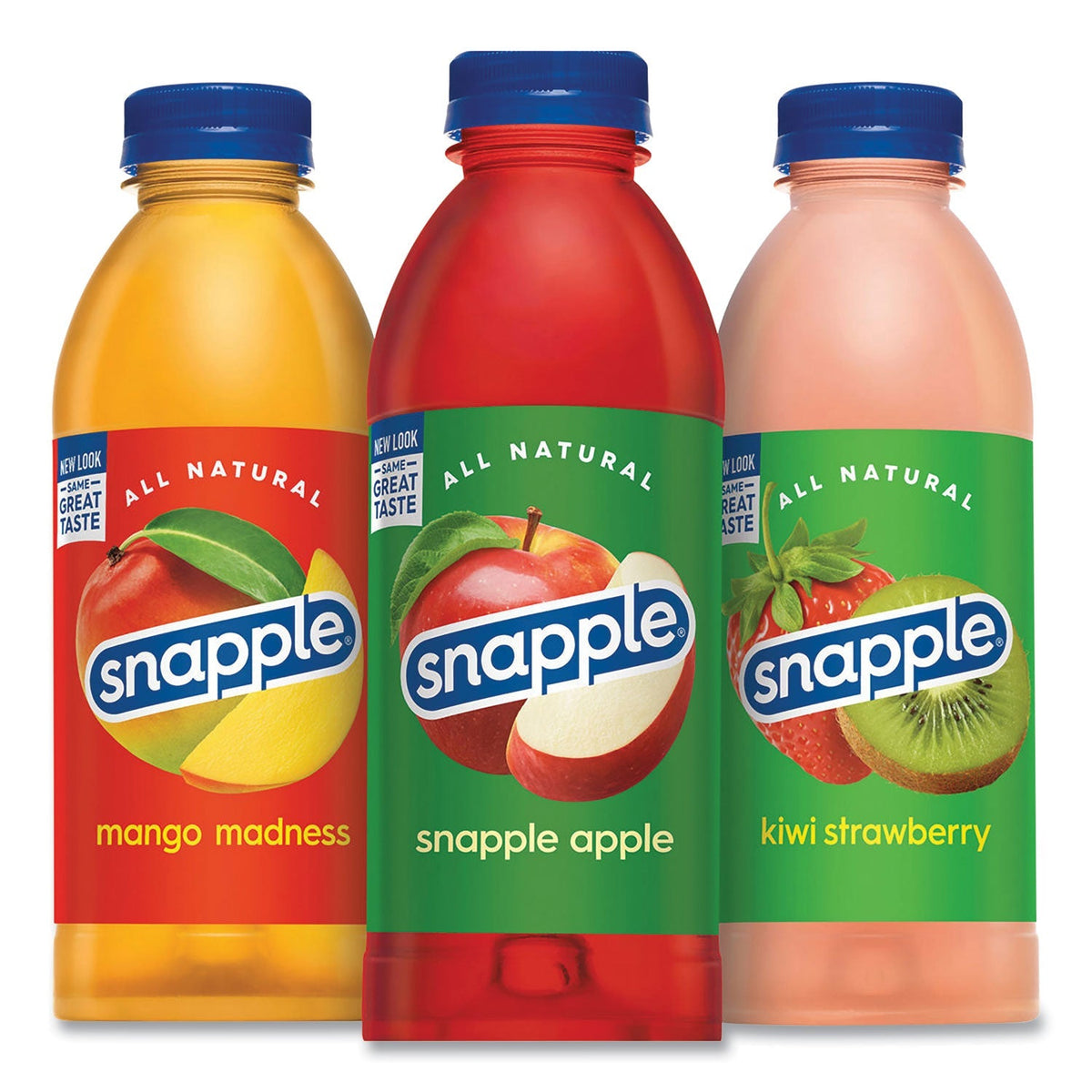 Snapple® Juice Drink Variety Pack, Snapple Apple, Kiwi Strawberry, Mango Madness, 20 oz Bottle, 24/Carton