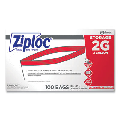 Ziploc Double Zipper Storage Bags | 2 Gallon