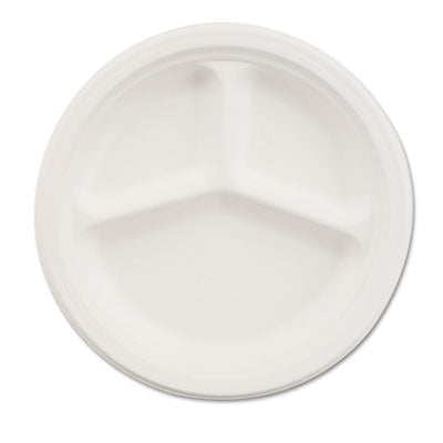 Paper Dinnerware, 3-Compartment Plate | 500/Ctn