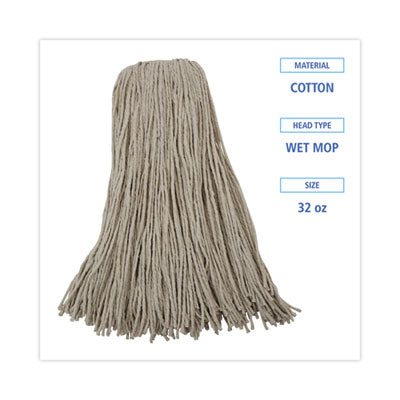 Mop Head, Cotton, Cut-End | 32oz, 12/Carton