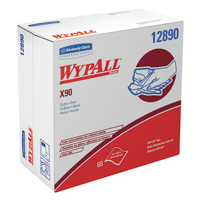 WypAll X90 Cloths | POP-UP Box, Blue, 5-Boxes