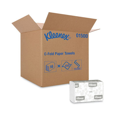 C-Fold Paper Towels | 1-Ply, White, 16-Packs