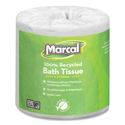 100% Recycled 2-Ply Bath Tissue | 48 Rolls/CT