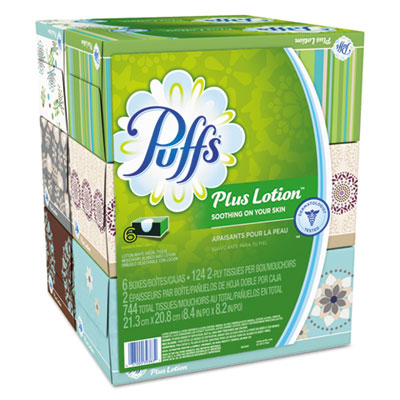 Puffs Plus Lotion Facial Tissue | 2-Ply, 124/Box