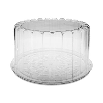 Pactiv Evergreen Plastic Cake Container, Deep 8" Cake Container, 9.25" Diameter x 5" h, Clear, 100/Carton - Bloom Skins