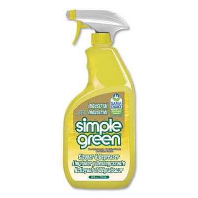 Simple Green® Industrial Cleaner And Degreaser, Concentrated, Lemon, 24 Oz Spray Bottle, 12/carton