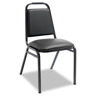 Padded Steel Stacking Chair | 4-Pack, Black