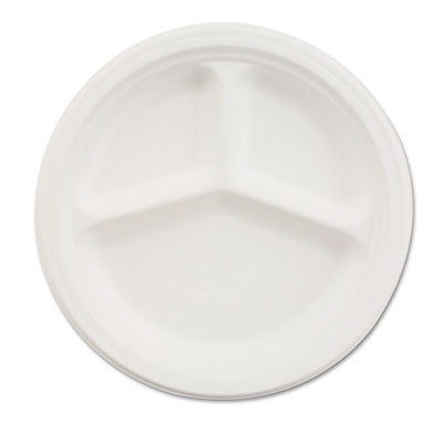 Chinet Paper Dinnerware | 3-Compartment Plate