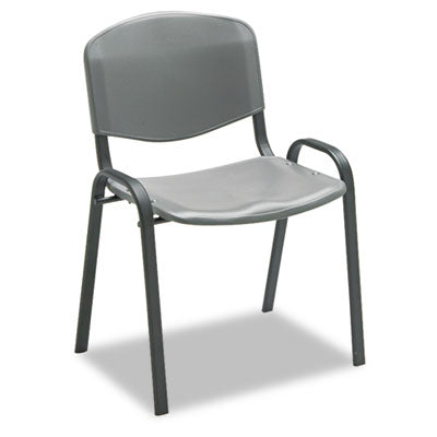 Safco Stacking Chair | Charcoal | 4-Pack