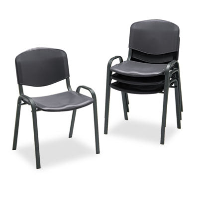 Safco Stacking Chair | Black | 4-Pack
