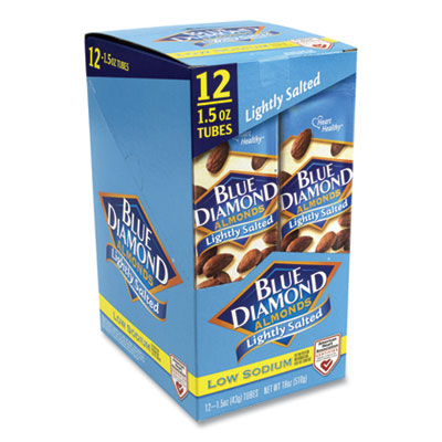 Low Sodium Almonds | Blue Diamond | 12-Pack Tubes