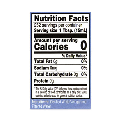 Woeber's® White Distilled Vinegar, 1 gal Bottle, 6/Carton - Bloom Skins