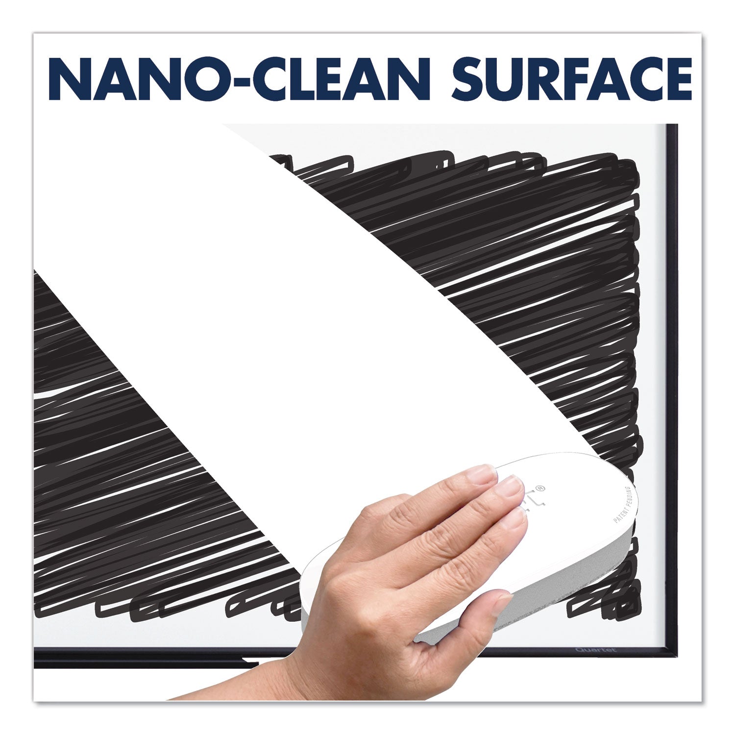 Quartet® Classic Series Nano-Clean Dry Erase Board, 48" x 36", White Surface, Black Aluminum Frame
