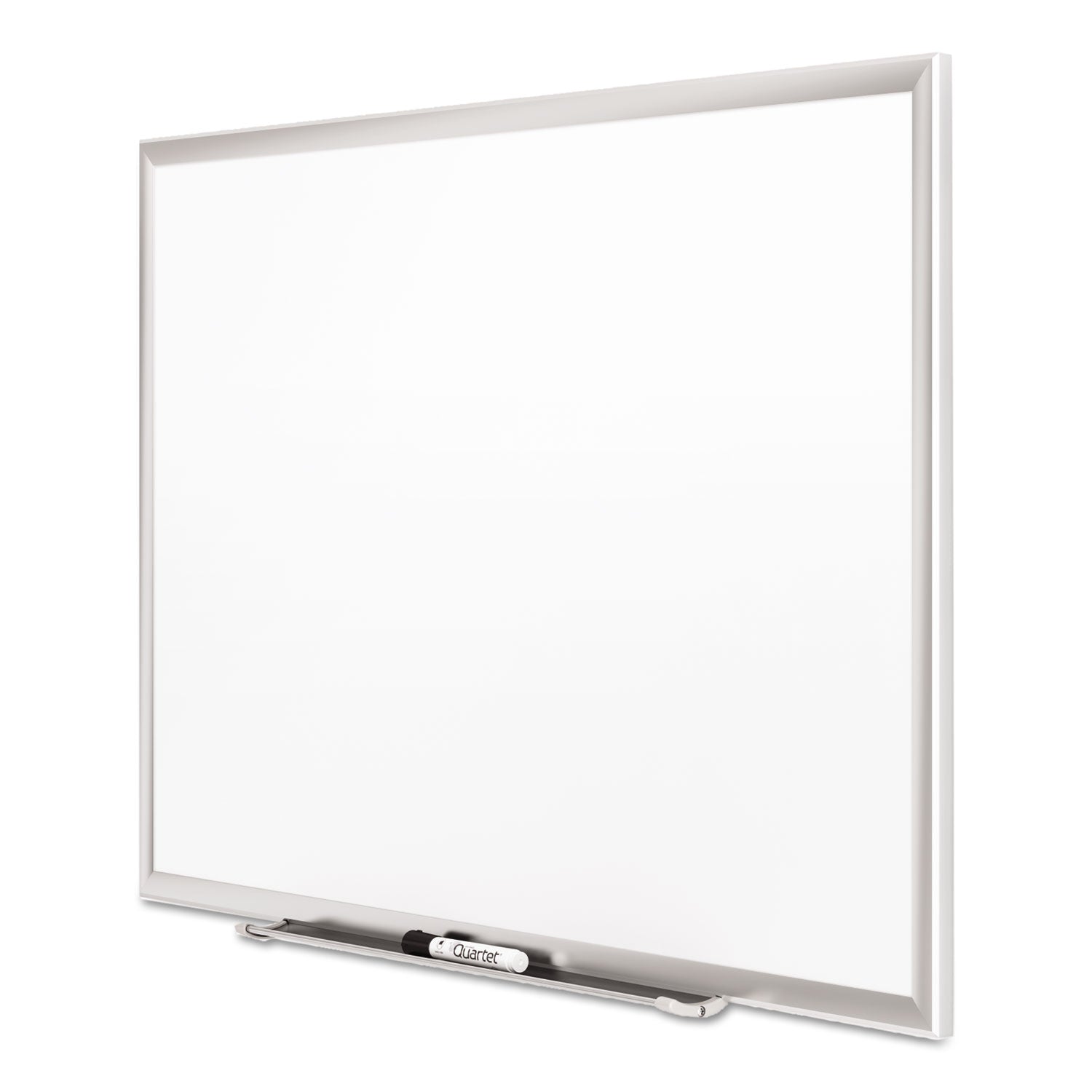 Quartet® Classic Series Porcelain Magnetic Dry Erase Board, 48" x 36", White Surface, Satin Aluminum Frame