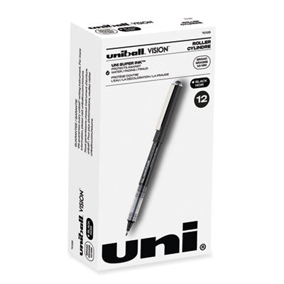 uniball VISION Rollerball Pen | Bold Black Dozen