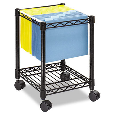 Compact Mobile Wire File Cart | Safco | Black