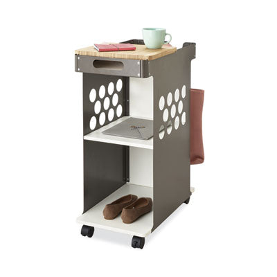 Safco Mini Rolling Storage Cart | 3-Shelf White