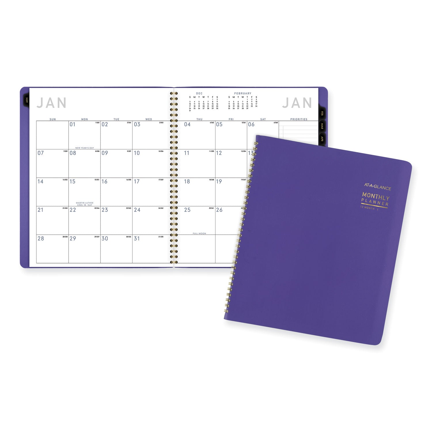 Contemporary Monthly Planner | Purple, 2025