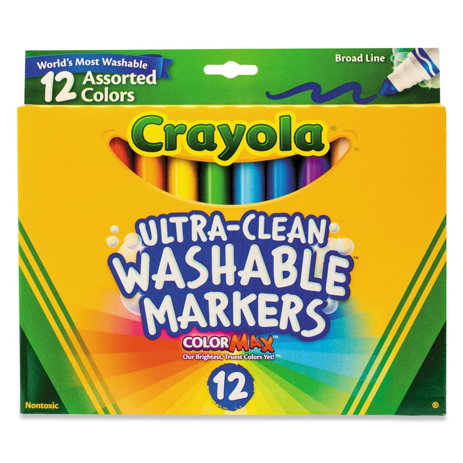 Ultra-Clean Washable Markers | Broad, Assorted, Dozen