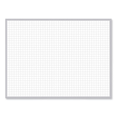 Ghent Magnetic Porcelain Whiteboard with Aluminum Frame, 36.5" x 60.5", White Surface, Satin Aluminum Frame