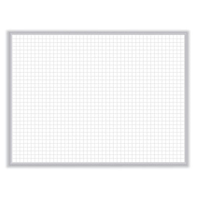 Ghent Non-Magnetic Whiteboard with Aluminum Frame, 120.63" x 48.63", White Surface, Satin Aluminum Frame