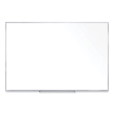 Ghent Non-Magnetic Whiteboard with Aluminum Frame, 96.63" x 48.47", White Surface, Satin Aluminum Frame