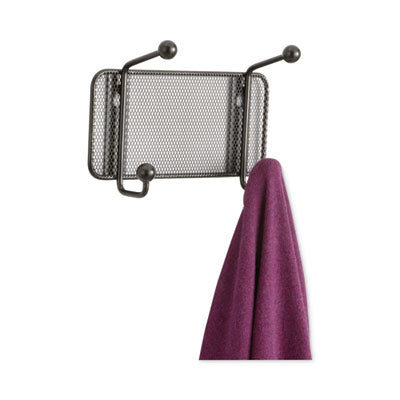 Onyx Mesh Wall Rack | 2-Hook | Black