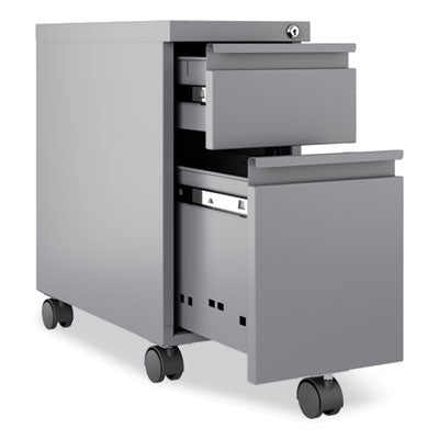 Zip Mobile Pedestal File | 2-Drawer, Arctic Silver
